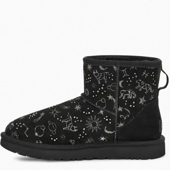 SALE! UGG Black Classic Zodiac Mini - Picture 5 of 7